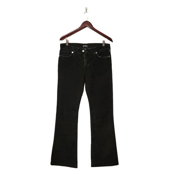 Versace Jeans Couture Womens Pants Black 30 Corduroy Bootcut Flare Logo - Picture 7 of 7